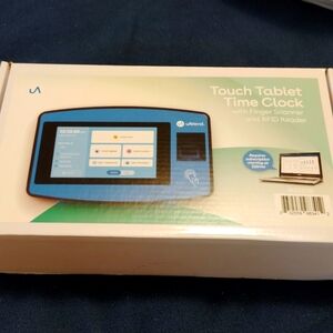 This is the uAttend NX2500 biometric fingerprint touch tablet time clock system.